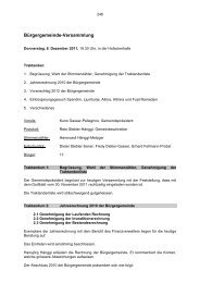 und Bürgergemeindeversammlung vom 08.12.2011 - Nunningen