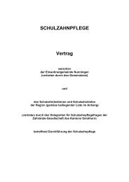 Schulzahnpflegevertrag - Nunningen