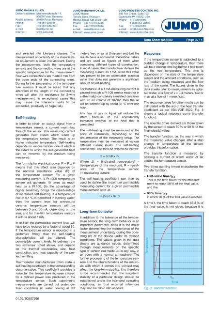 Platinum Temperature Sensors - Nuova Elva