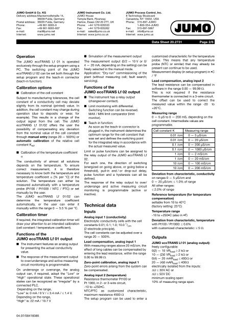 Analytical Measurement - Nuova Elva