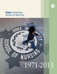 Read how it happenedâ¦ - Duke University School of Nursing