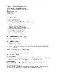 Download full curriculum vitae - UCF College of Nursing - University ...