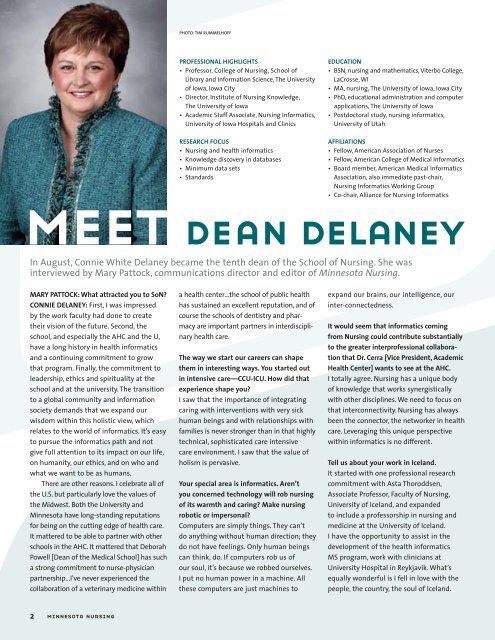 Introducing Connie Delaney - School of Nursing - University of ...