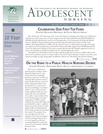 Volume 10, Issue 1: Spring 2004 - School of Nursing - University of ...