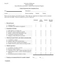Clinical Experience Site Evaluation Form - School of Nursing ...