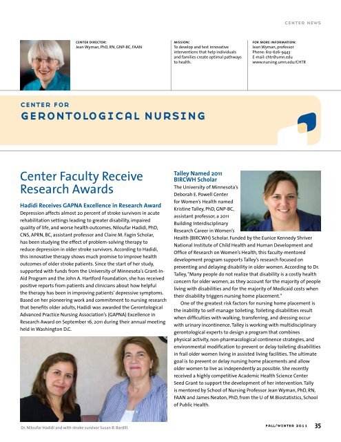 Minnesota Nursing magazine (Fall/Winter 2011) - School of Nursing ...