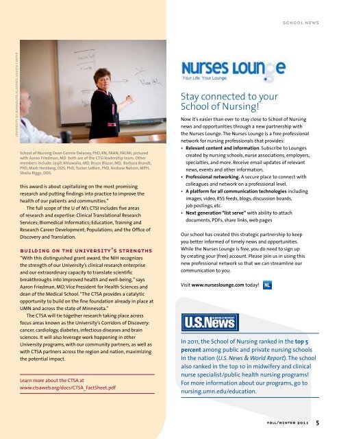 Minnesota Nursing magazine (Fall/Winter 2011) - School of Nursing ...