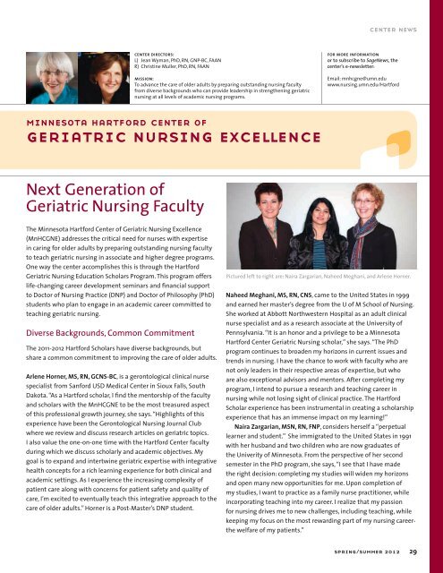 Minnesota Nursing Magazine Spring/Summer 2012 - School of ...