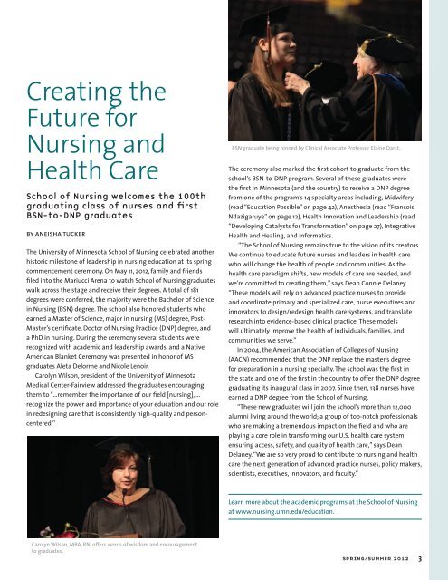 Minnesota Nursing Magazine Spring/Summer 2012 - School of ...