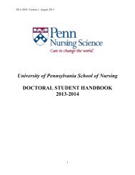 (PhD) Student Handbook - University of Pennsylvania School of ...