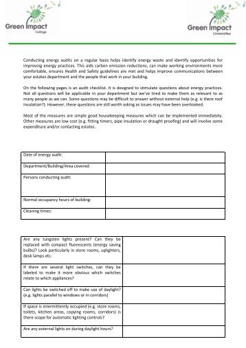 Energy Audit Checklist