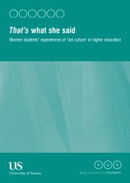 'That's What She Said' report here. - National Union of Students