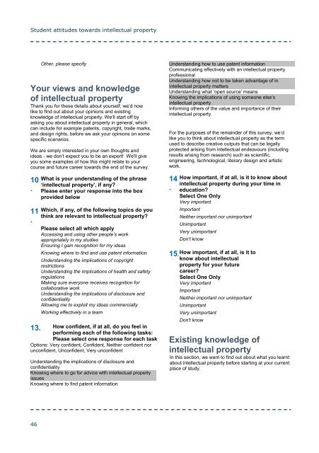 Student attitudes towards intellectual property - National Union of ...