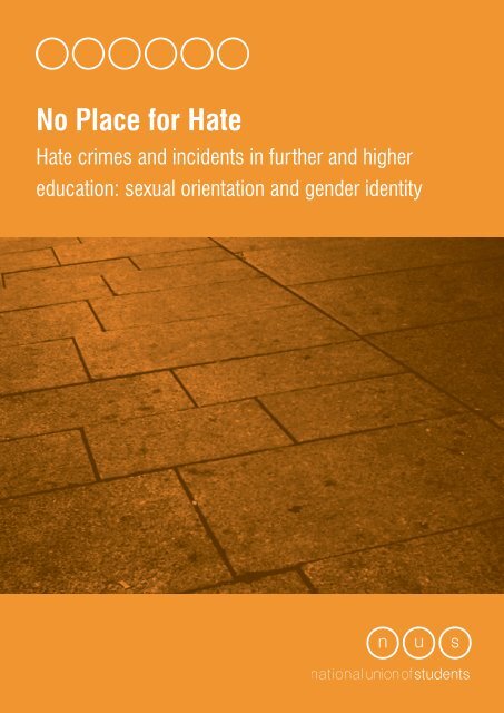 No Place for Hate Crime - National Union of Students