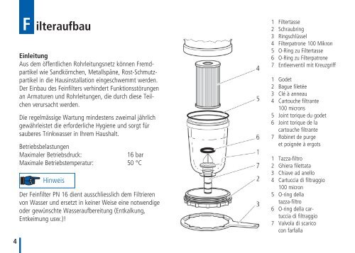 Wartungsanleitung Feinfilter Instructions d ... - R. Nussbaum AG