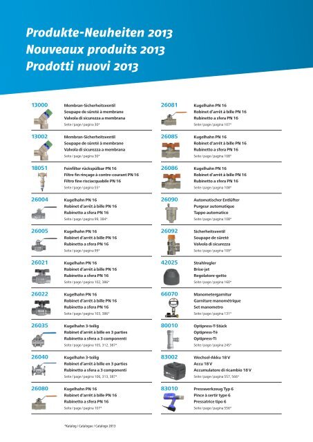 NEWS 1/13 Prodotti nuovi 2013 - R. Nussbaum AG