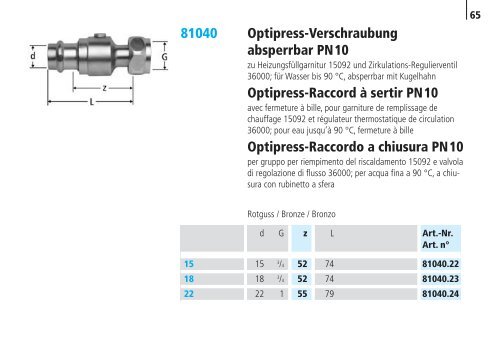 Optipress/-Inox | Optipress-Therm | Optipress ... - R. Nussbaum AG