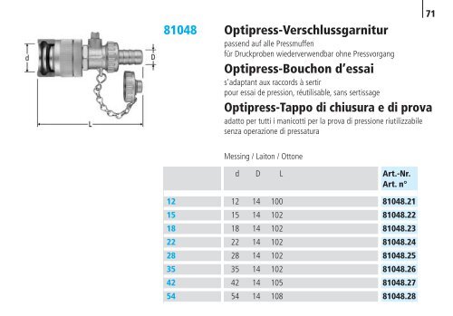 Optipress/-Inox | Optipress-Therm | Optipress ... - R. Nussbaum AG