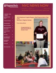 NVC NEWS NOW - Northern Virginia Center - Virginia Tech