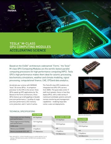 TESLAâ¢ M-CLASS GPU CoMPUTinG ModULES ... - Nvidia