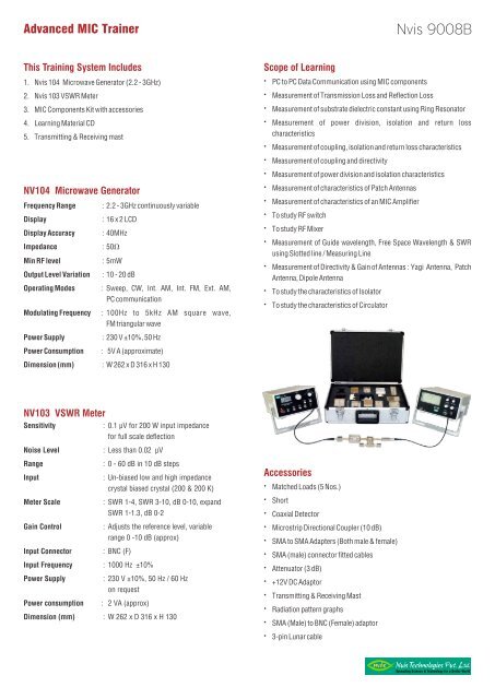 Technical Specification - Nvis