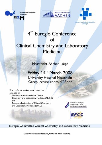 4 Euregio Conference of Clinical Chemistry and Laboratory ... - NVKC