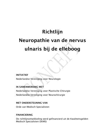 Ulnaropathie - Nederlandse Vereniging voor Plastische Chirurgie