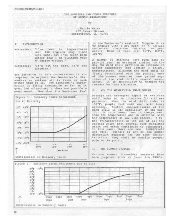 The humisery and other measures of summer discomfort - National ...