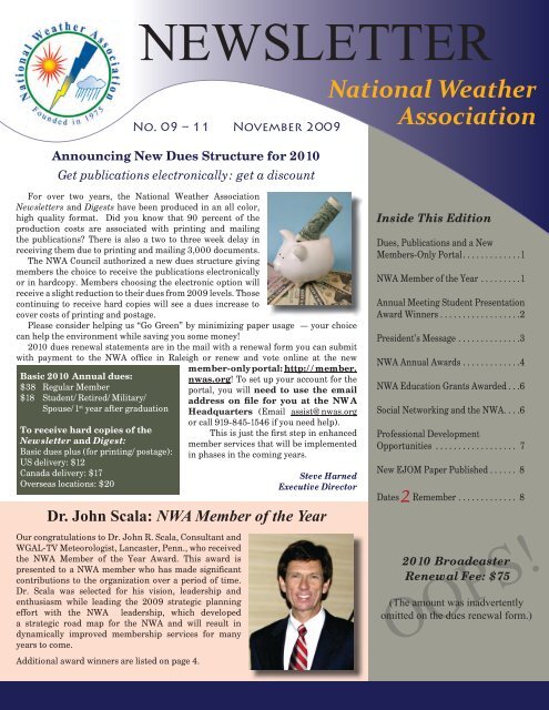 November 2009 - National Weather Association