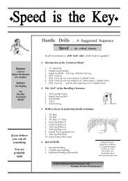 Hurdles Drills - North West Athletics