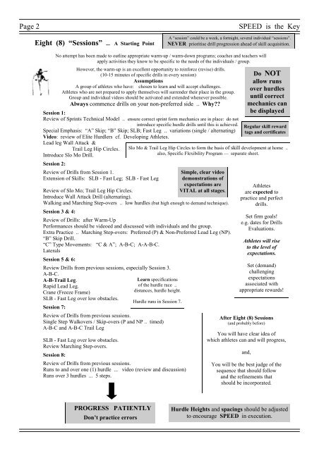 Hurdles Drills - North West Athletics