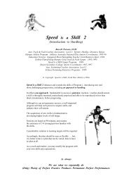 Speed is a Skill 2 (Introduction to Hurdling) - North West Athletics