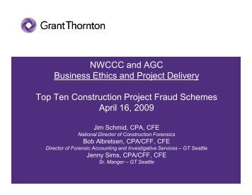 Top Ten Construction Project Fraud Schemes 3-10-09 V5 ... - NWCCC