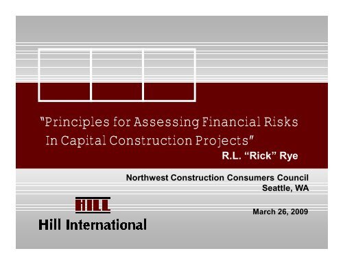 Rick Rye NWCCC_Rick Rye Assessing Financial Risks in Capital ...