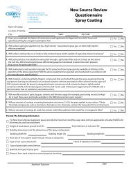 Spray Coating New Source Review Questionairre/Worksheet