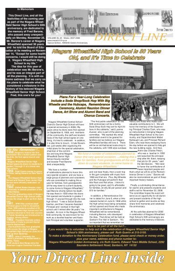 50th Direct Line Article - Niagara Wheatfield Central School District
