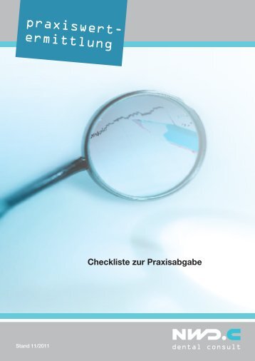 Checkliste zur Praxisabgabe - NWD.C dental consult