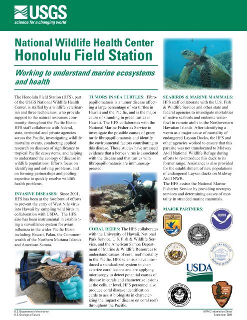 Honolulu Field Station - National Wildlife Health Center - USGS