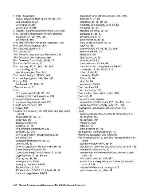 Scientific names of animals and plants can be found in Appendix B. A