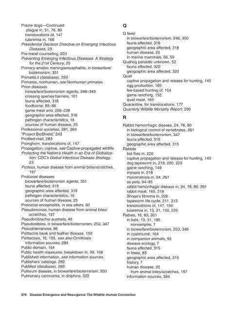 Scientific names of animals and plants can be found in Appendix B. A