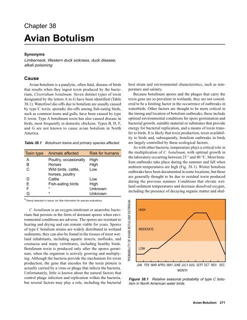 Chapter 38 Avian Botulism - National Wildlife Health Center