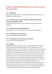 Sportreferenten-/Kampfrichterreferenten-Tagung des NWJV am 15 ...