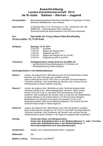 Ausschreibung - Nordrhein-Westfälischer Judo-Verband e.V.