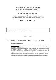 Bebauungsplan Gaukler IV - Obersontheim