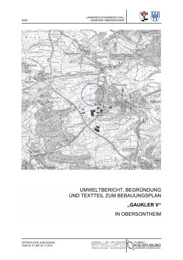 Bebauungsplan Gaukler V - Obersontheim