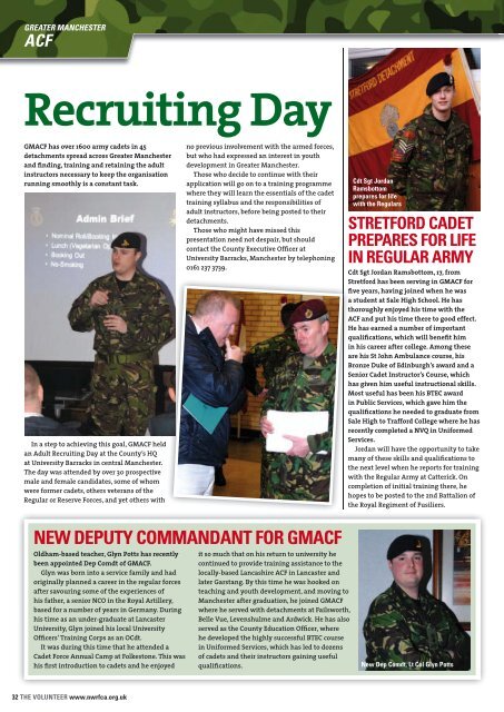 The Volunteer - NWRFCA - Northwest Reserve Forces & Cadets ...