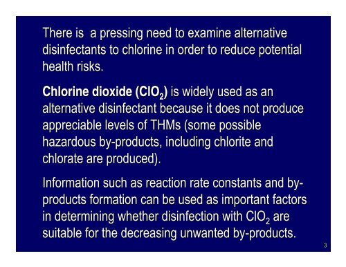 Chlorine dioxide decay and ClO 2