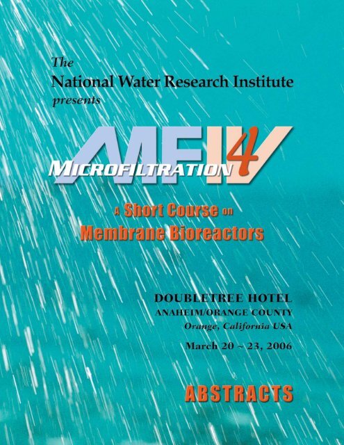 Membrane Bioreactors Short Course Abstracts - National Water ...