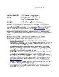 Training Guidance Memo - NOAA