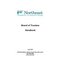 Board Member Handbook - Northeast Wisconsin Technical College